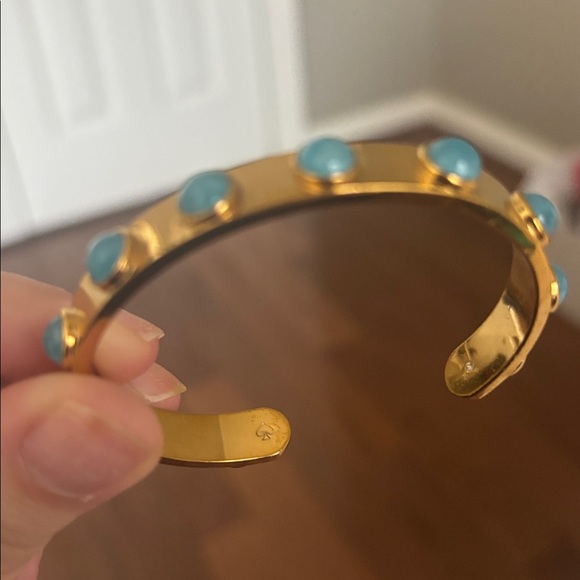 Kate spade tagalong cuff bracelet turquoise and gold - Picture 5 of 5